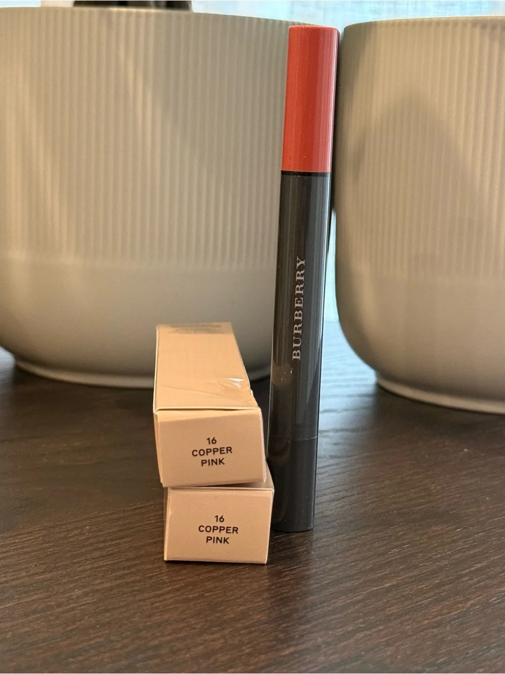 Burberry Lip Velvet Crush Sheer Matte Lip Stain Copper Pink Duo Set ✨ NIB
